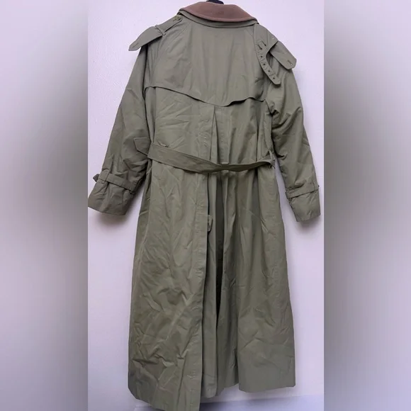 VTG 80’s Burberrys Trench Coat Full Removable Lining Nova Women’s 14 Extra Long - Picture 2 of 16